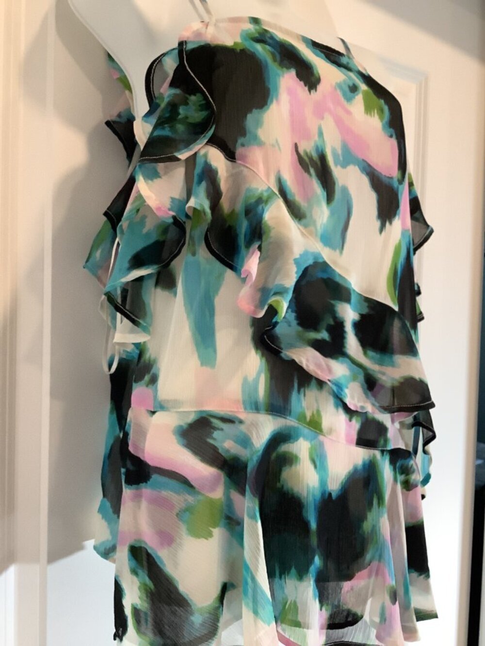 NWT- INC Sleeveless Summer Shirt w Sexy Back Split, Size XL - Picture 2 of 5